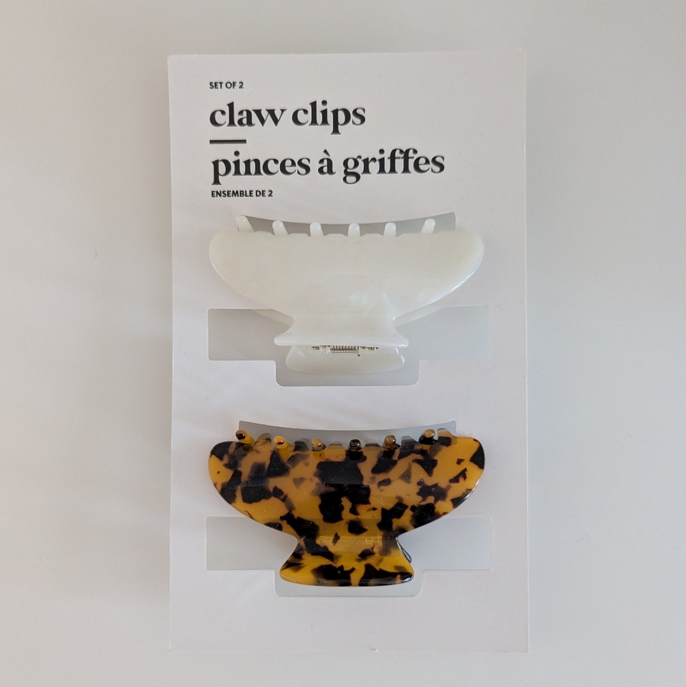 3 for $15🍒Indigo set of 2 hair claw clips